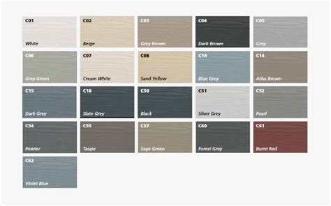 cedral colour chart.